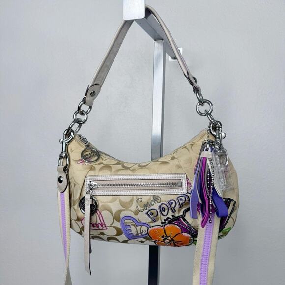 Coach poppy purse hobo small - Picture 1 of 8